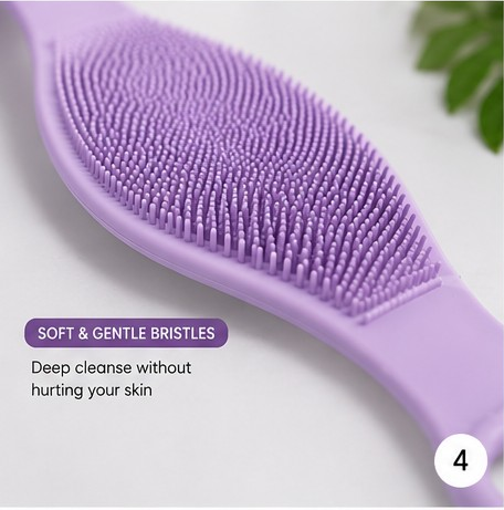 Larkspur: Silicone Bath Scrubber Double Side (Pack of 1).
