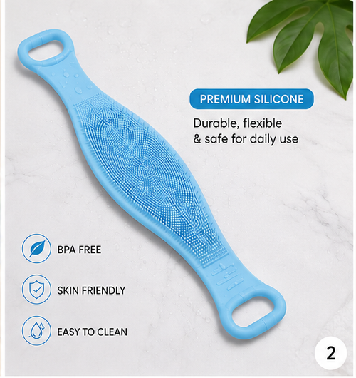 Larkspur: Silicone Bath Scrubber Double Side (Pack of 1)