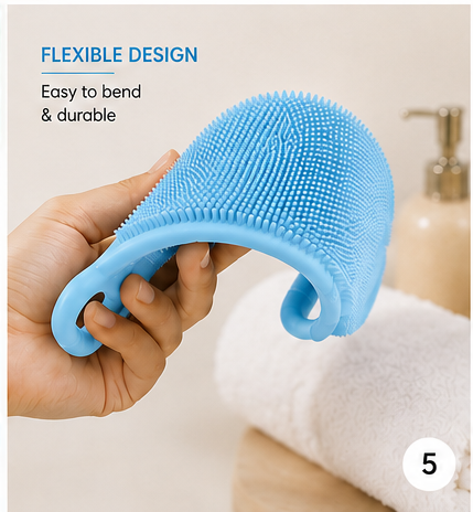 Larkspur: Silicone Bath Scrubber Double Side (Pack of 1)